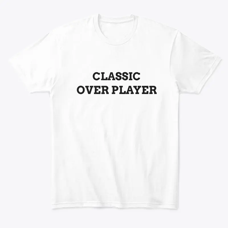 Over Player Black Letters